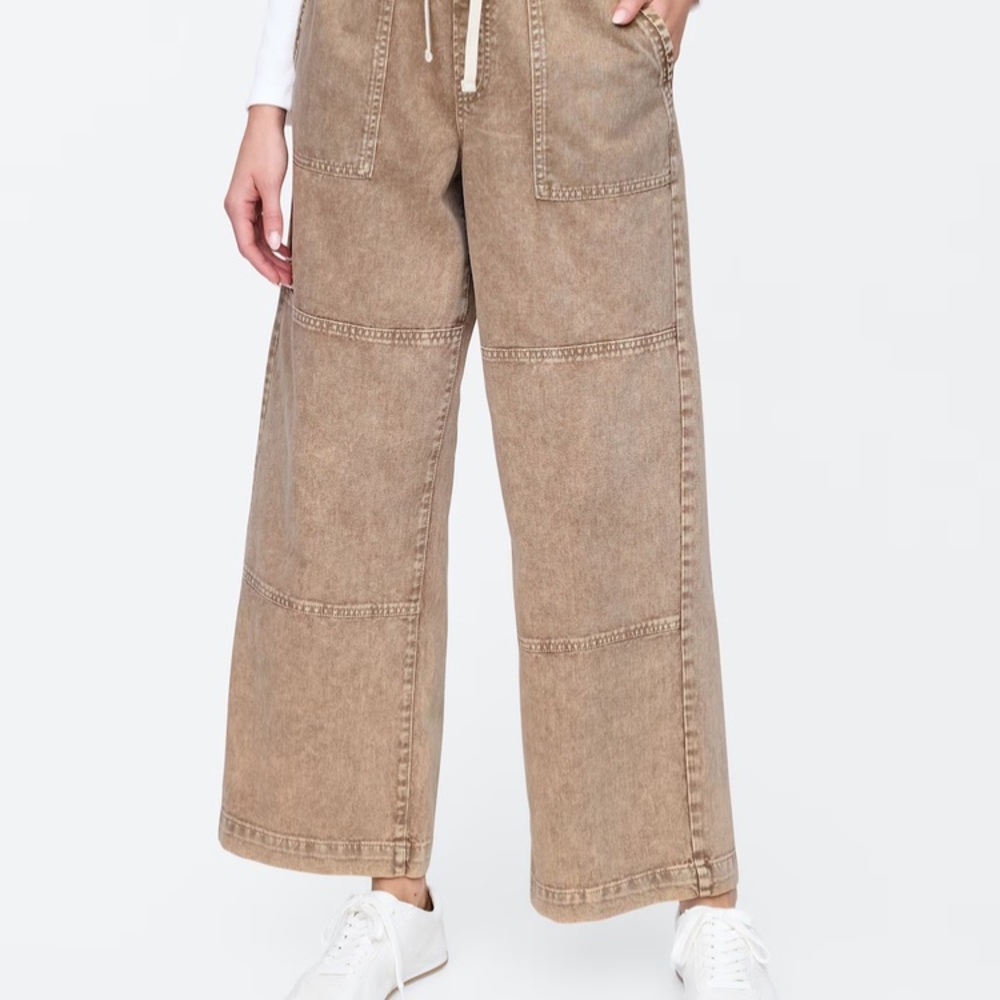 GAP Wide Leg Utility Pants in Taupe Brown